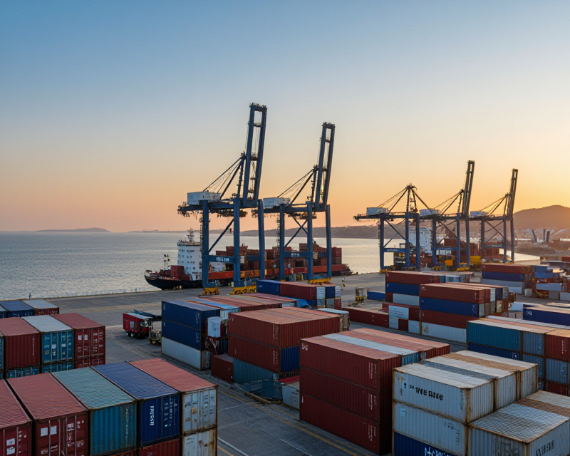 South Korean Port Sunrise
