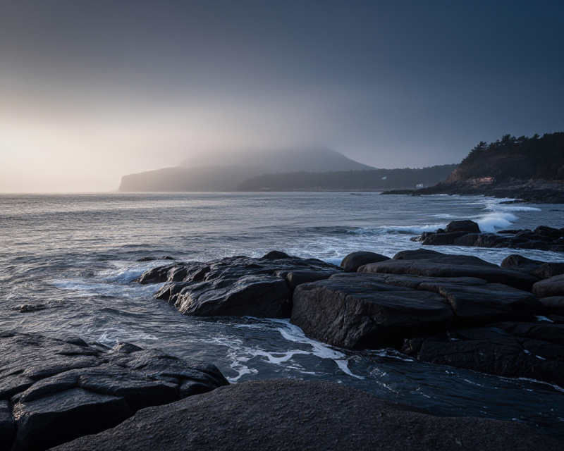 Atmospheric Coastal Border Scene