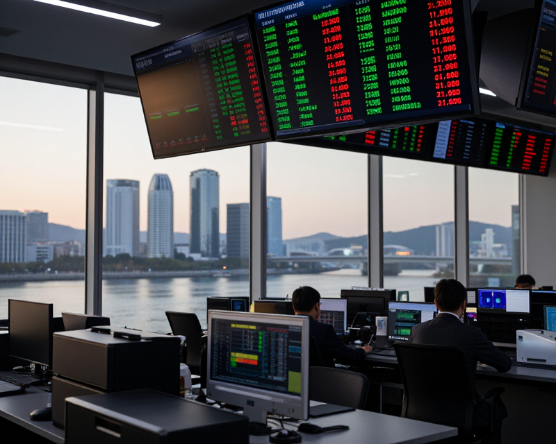 Korean Financial District Atmosphere