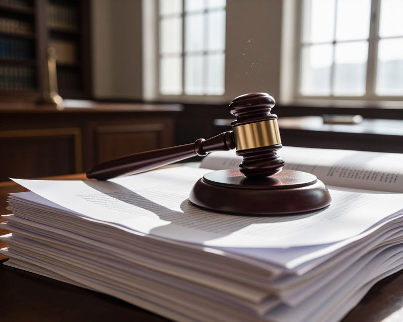 Legal Documents and Gavel