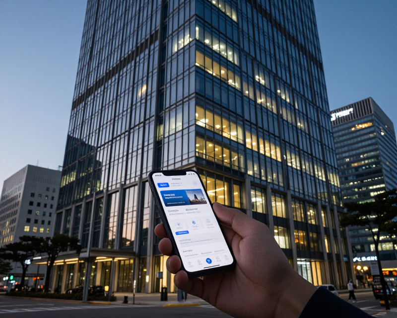 Seoul Financial District Twilight
