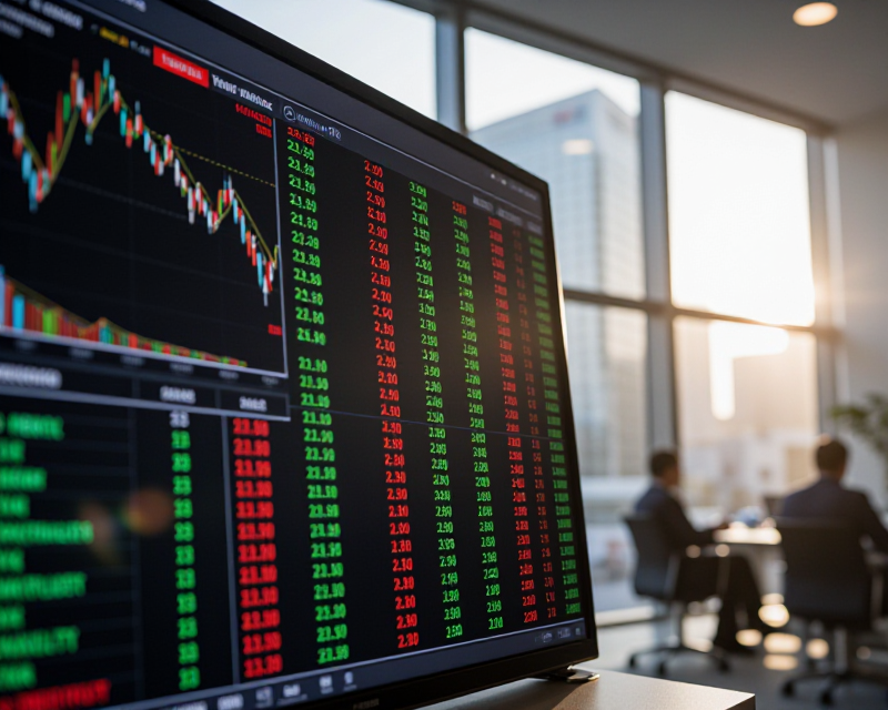 Stock Market Display in Seoul