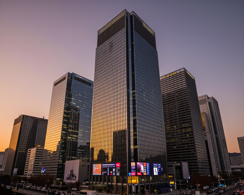 Financial District at Sunset