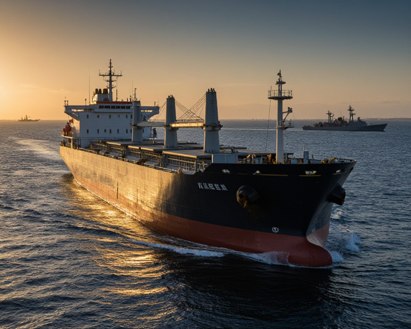 Cinematic view of the Strait of Hormuz