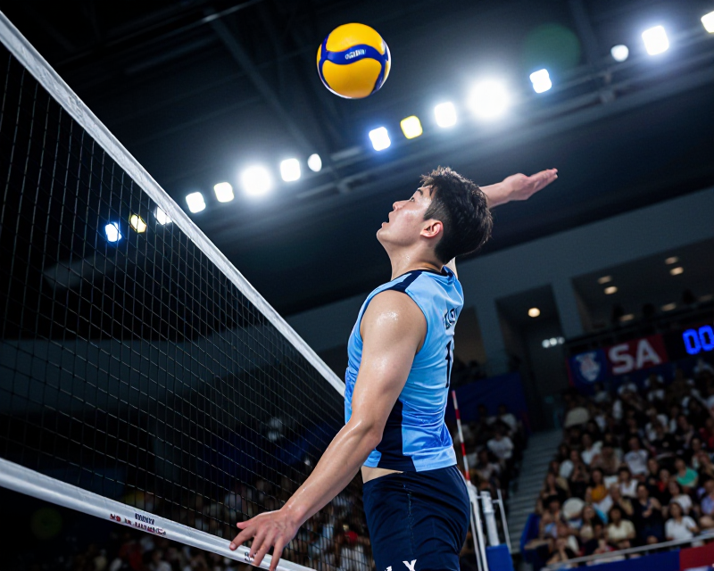 South Korean Volleyball Victory Atmosphere